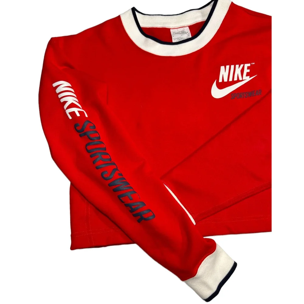 Nike -  SPORTSWEAR Cropped Sweatshirt - Woman Size S - Crew Neck